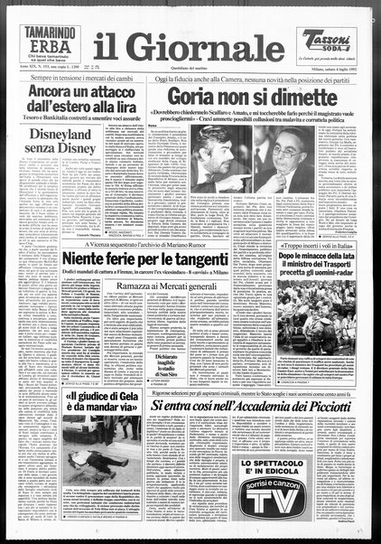 Il giornale : quotidiano del mattino